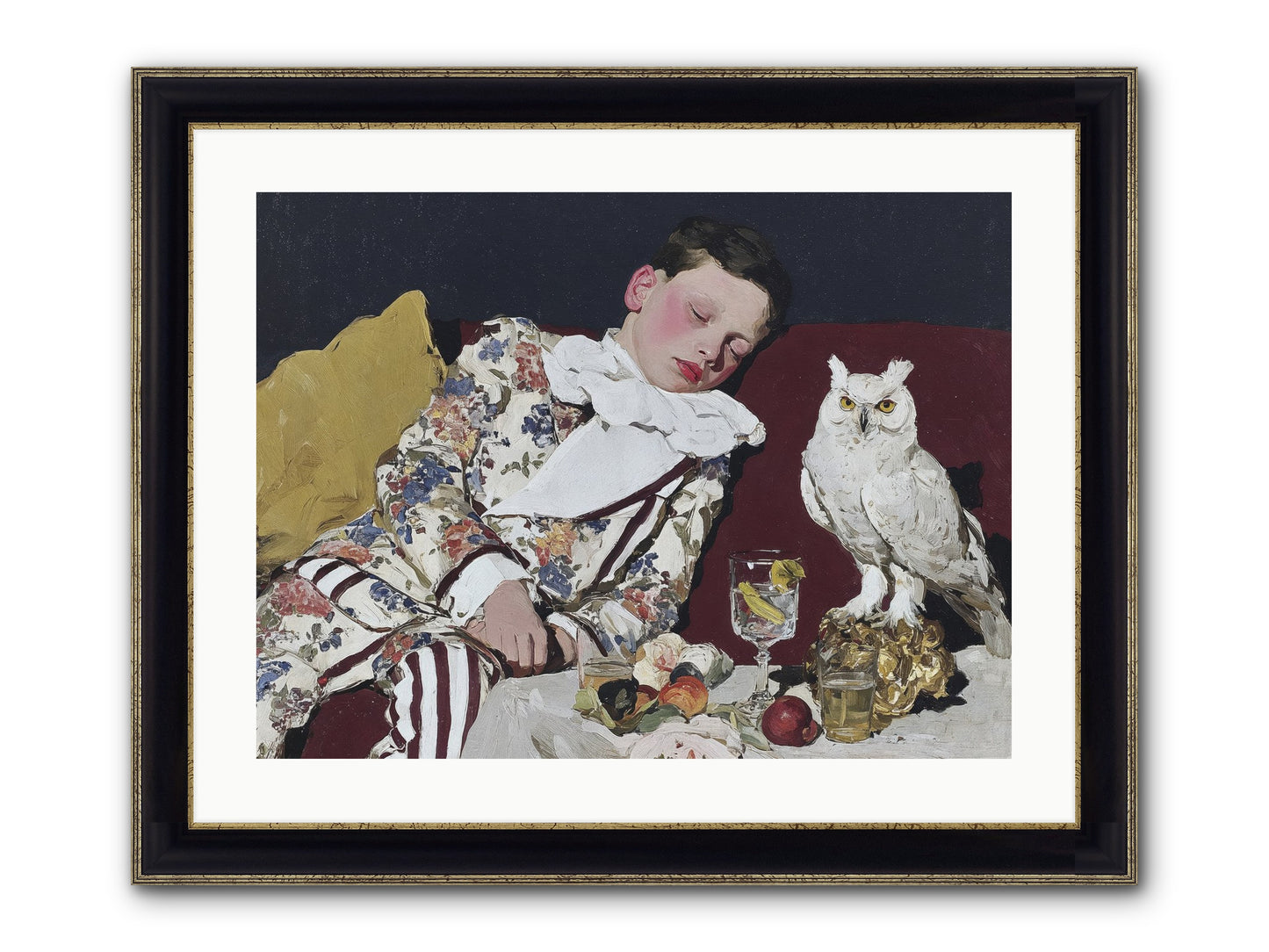 Velvet Knows No Bedtime Framed Print - Black & Gold 24x18
