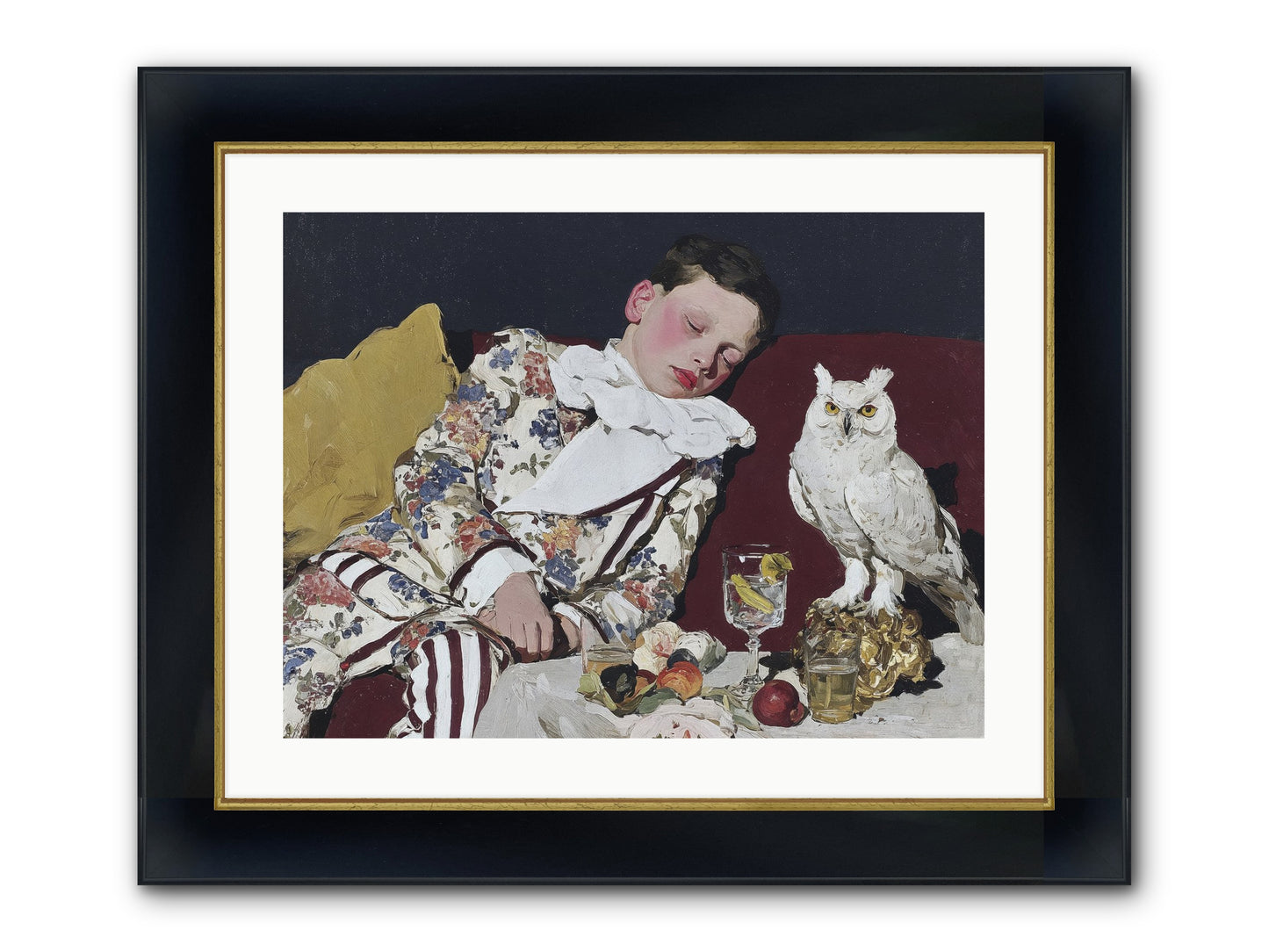 Velvet Knows No Bedtime Framed Print - Wide Black w/Gold 24x18