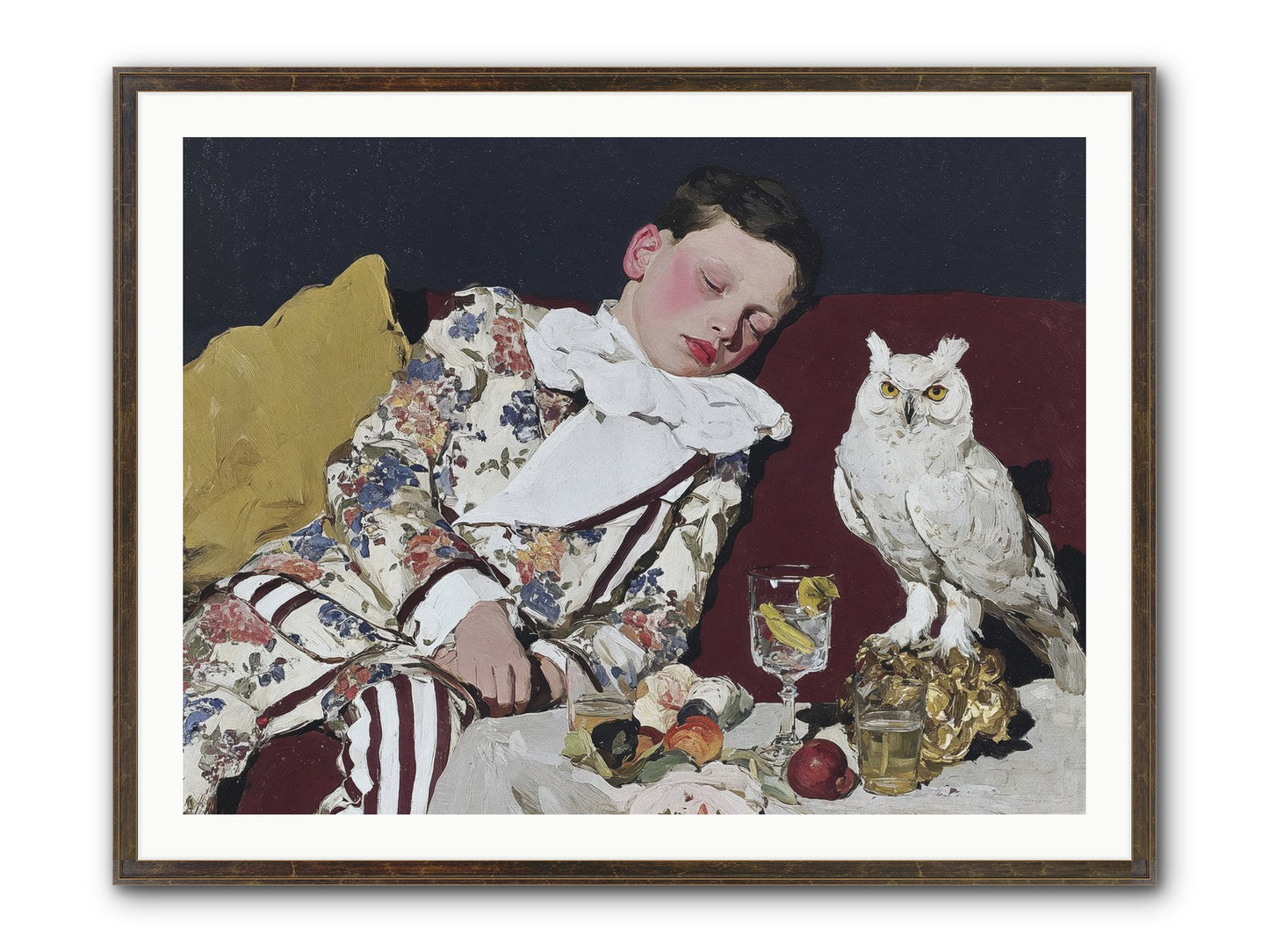Velvet Knows No Bedtime Framed Print - Slimwoods Black/Gold 40x30
