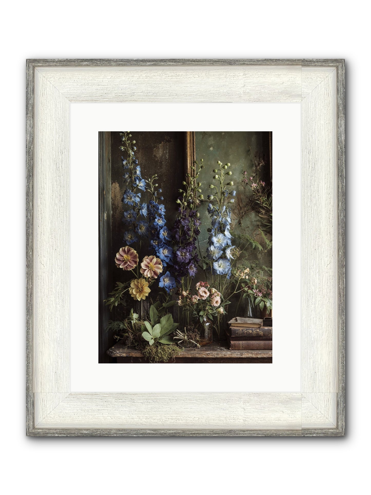 Velvet Lawns And Hidden Doors Framed Print - Driftwood White 12x16