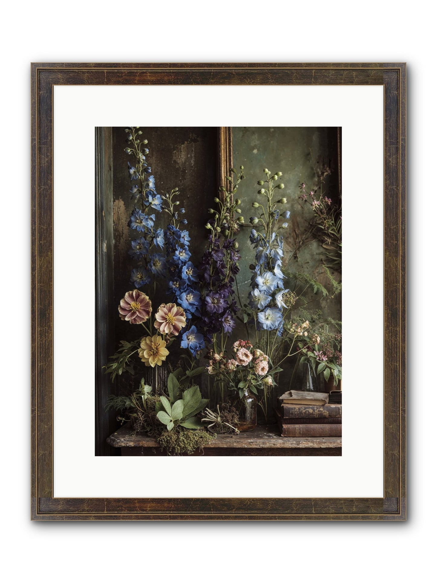 Velvet Lawns And Hidden Doors Framed Print - Slimwoods Black/Gold 12x16
