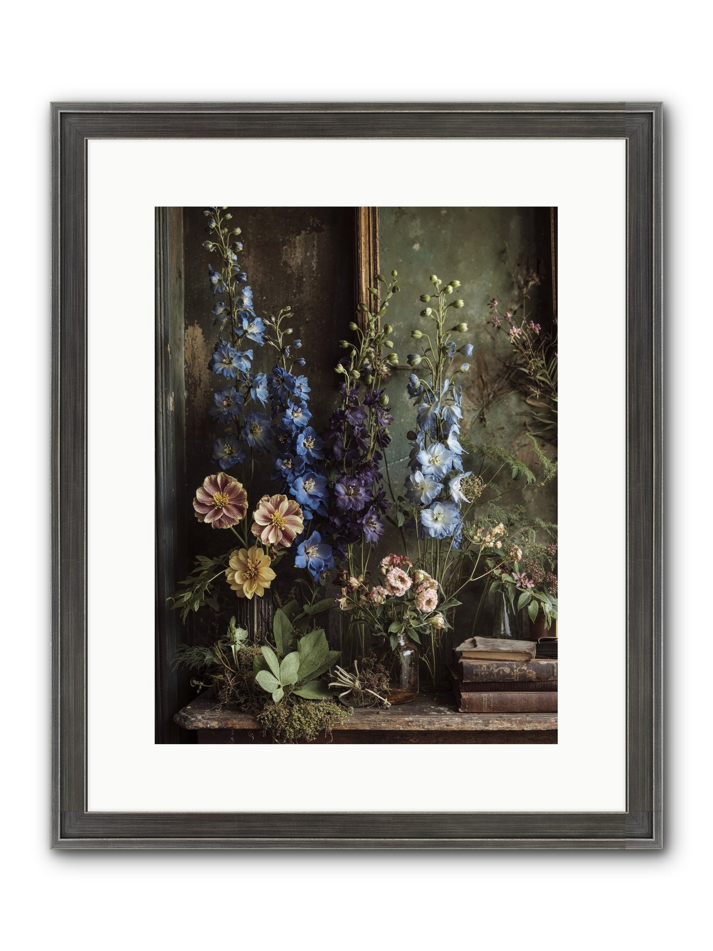 Velvet Lawns And Hidden Doors Framed Print - Slimwoods Black/Silver 12x16
