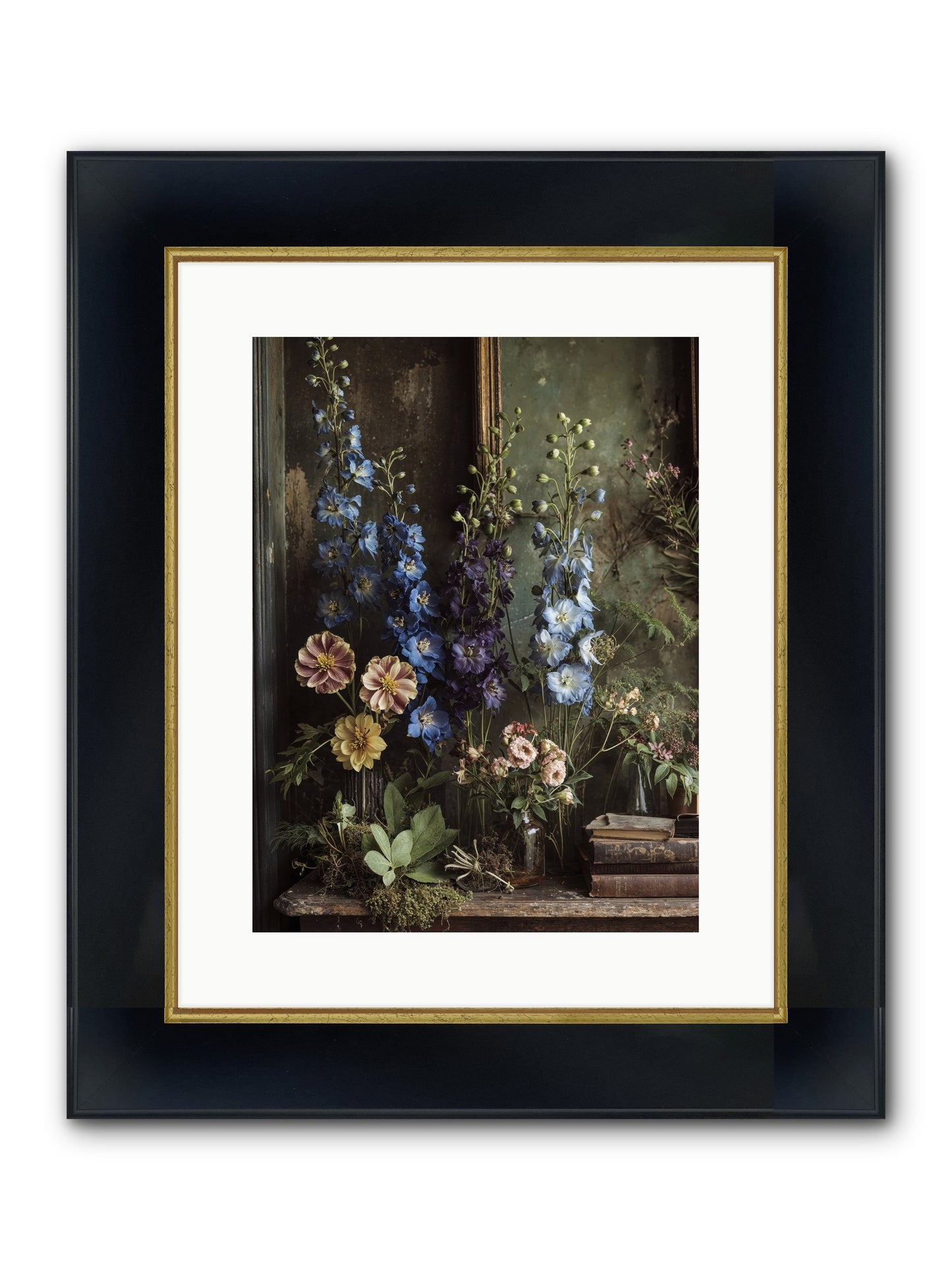 Velvet Lawns And Hidden Doors Framed Print - Wide Black w/Gold 12x16