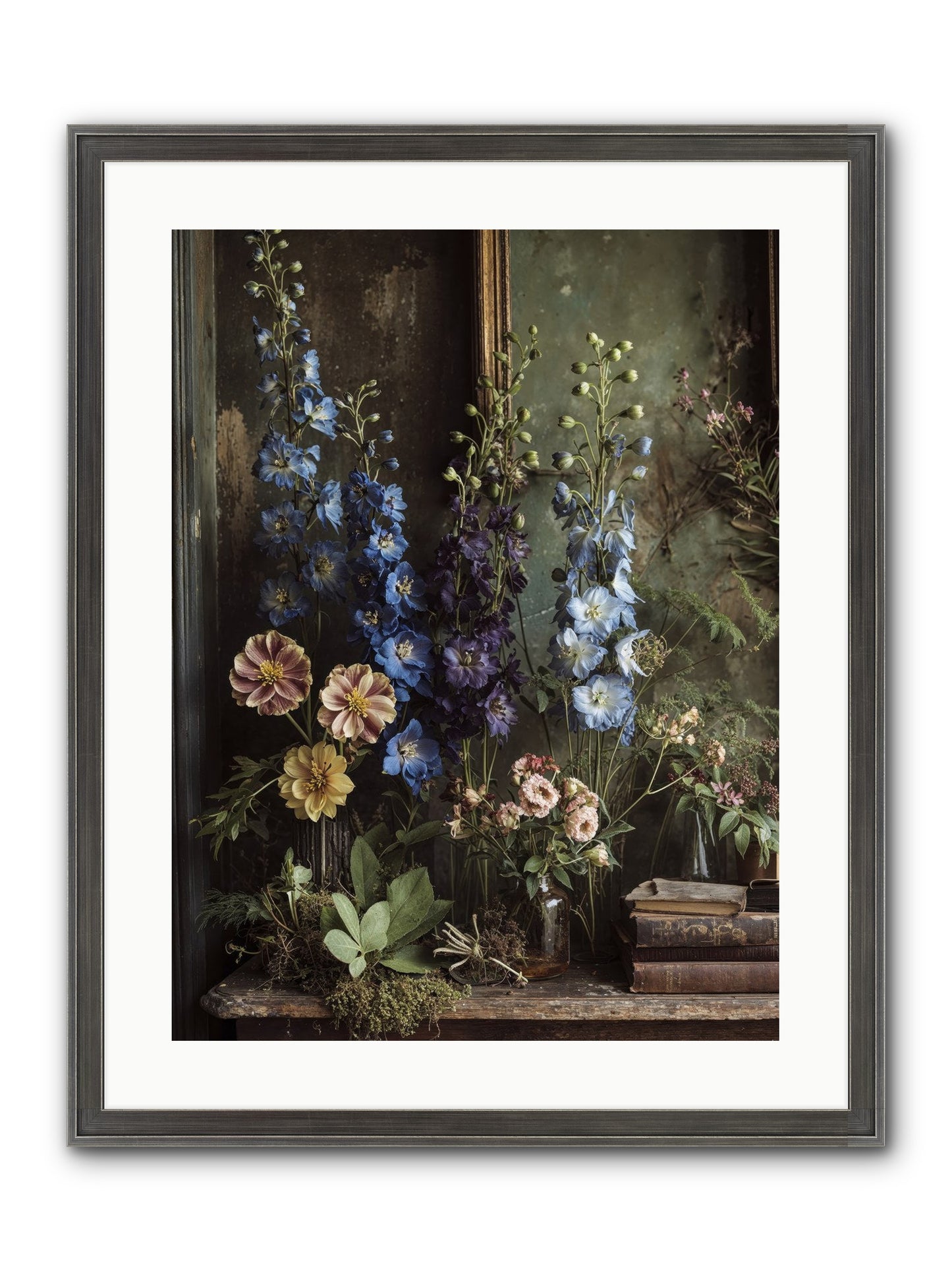 Velvet Lawns And Hidden Doors Framed Print - Slimwoods Black/Silver 18x24
