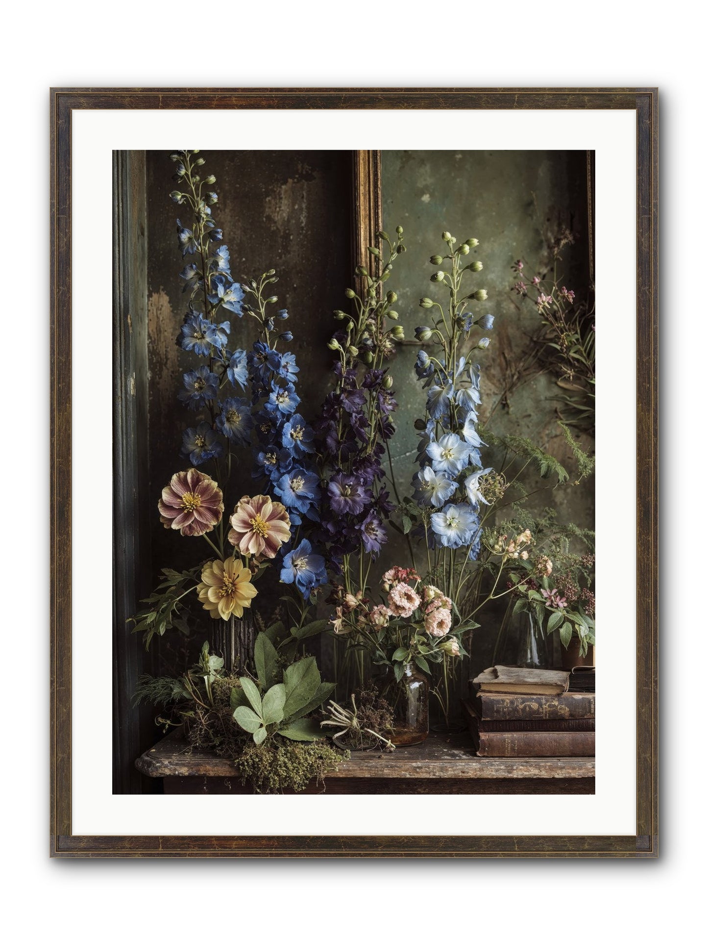 Velvet Lawns And Hidden Doors Framed Print - Slimwoods Black/Gold 24x32