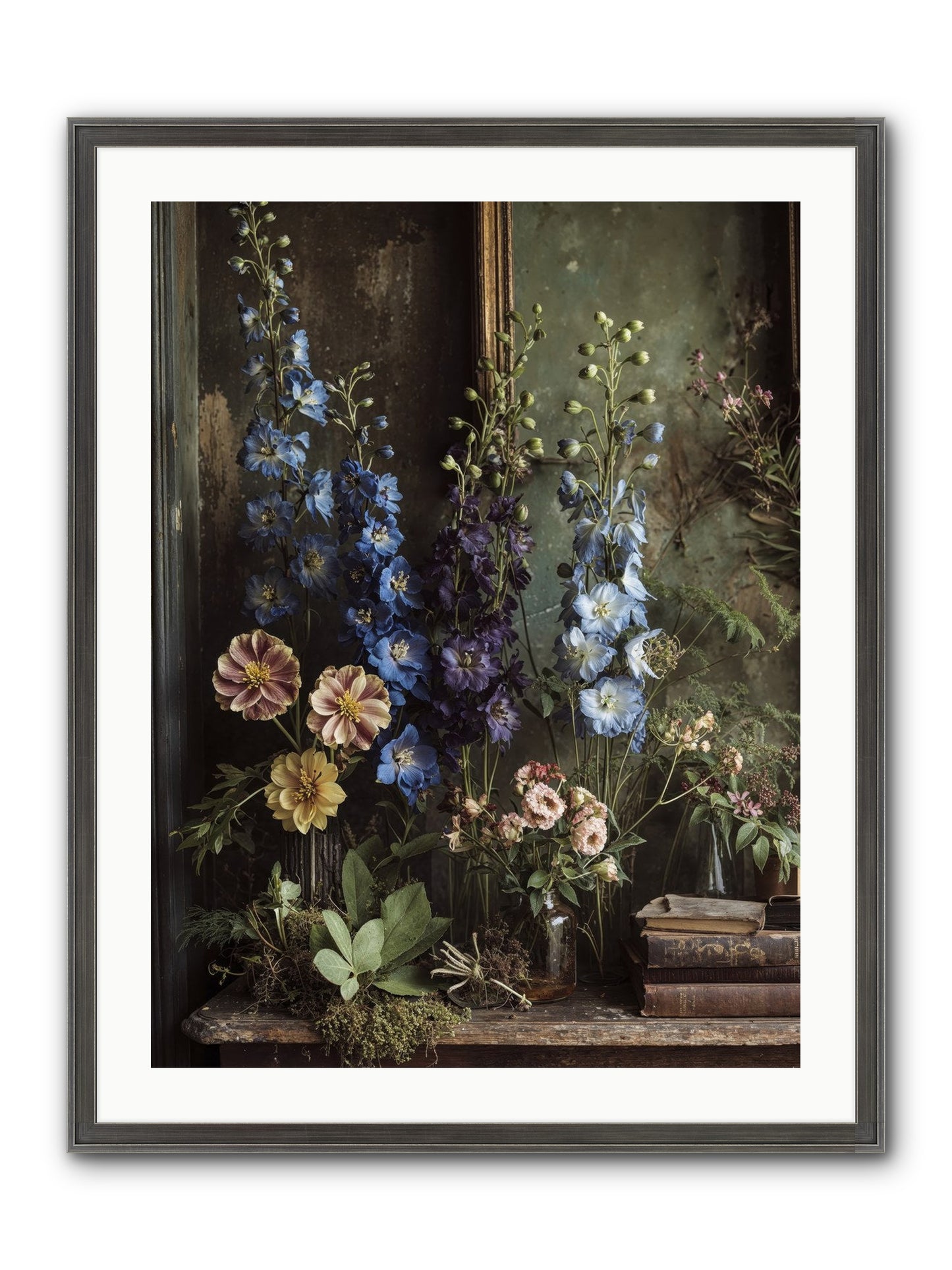 Velvet Lawns And Hidden Doors Framed Print - Slimwoods Black/Silver 24x32