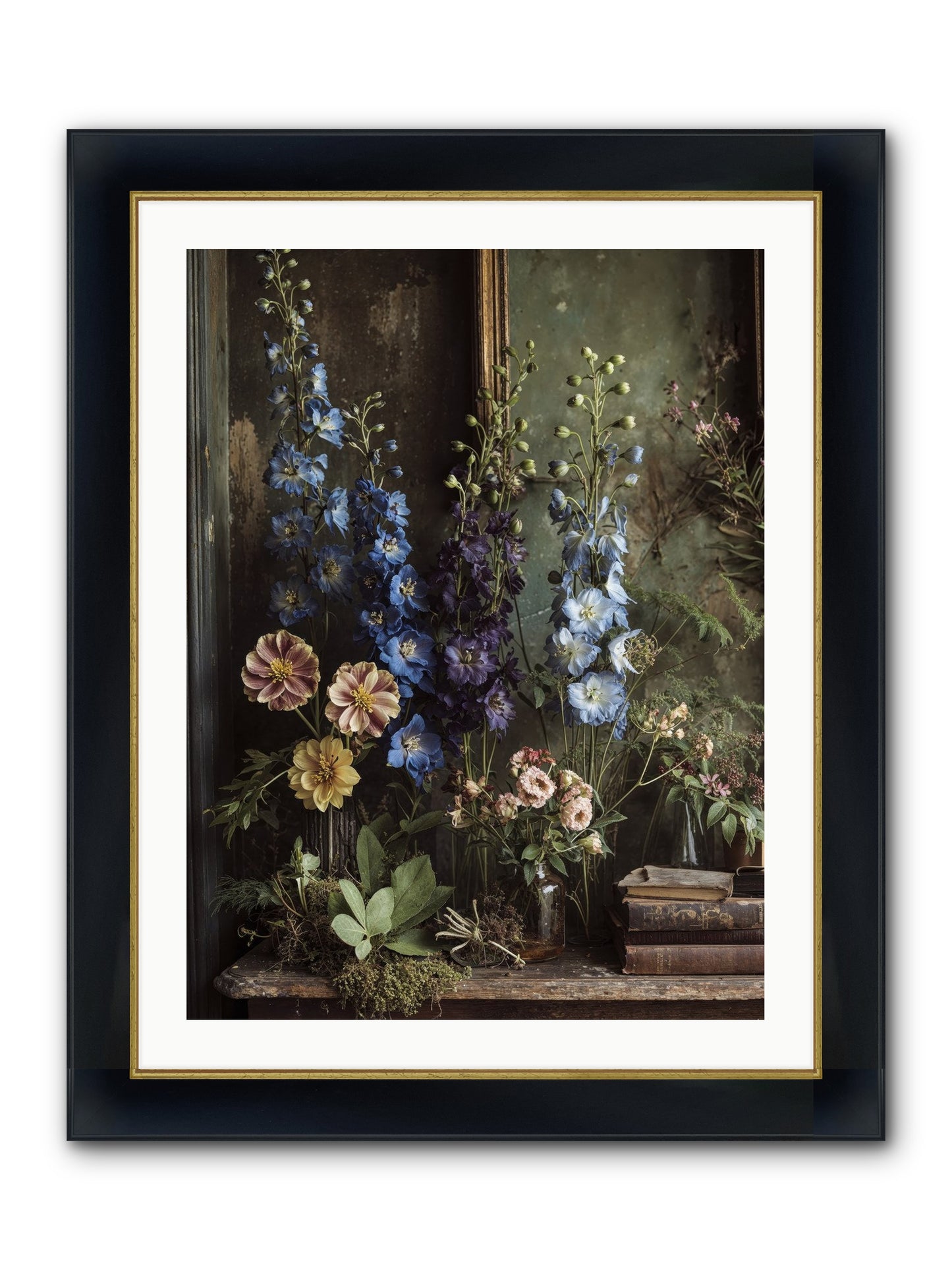 Velvet Lawns And Hidden Doors Framed Print - Wide Black w/Gold 24x32