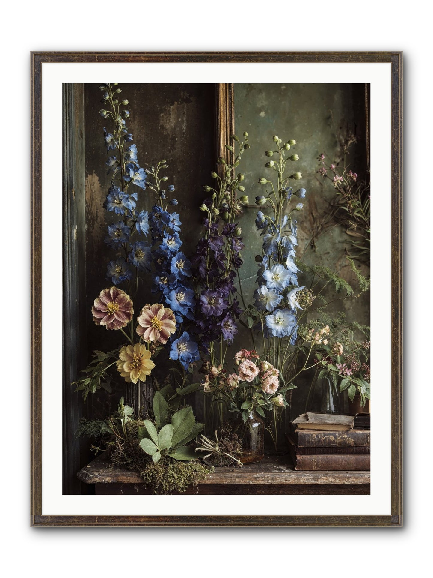 Velvet Lawns And Hidden Doors Framed Print - Slimwoods Black/Gold 30x40