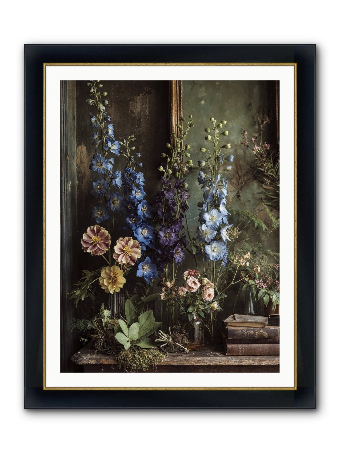 Velvet Lawns And Hidden Doors Framed Print - Wide Black w/Gold 30x40