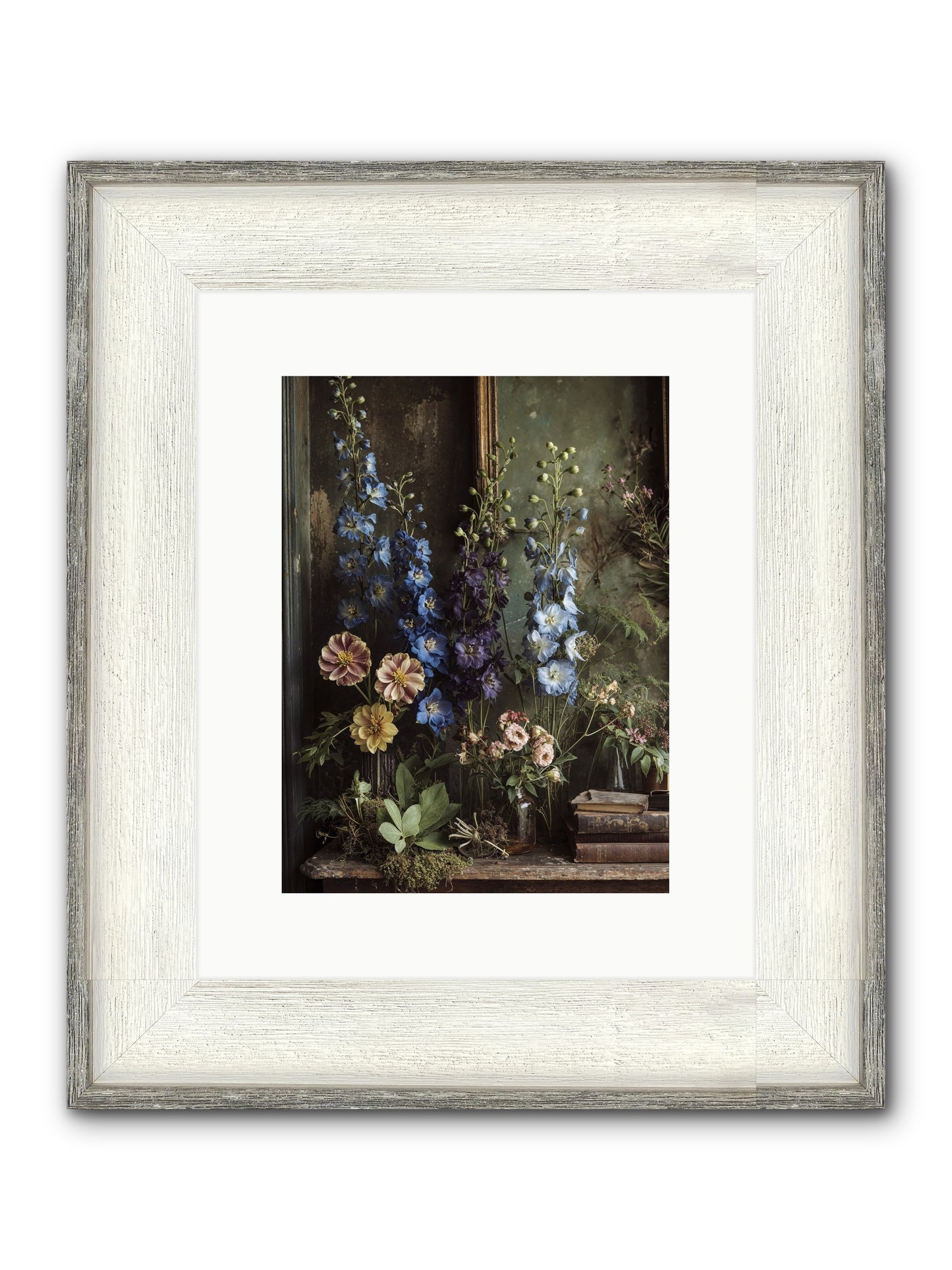 Velvet Lawns And Hidden Doors Framed Print - Driftwood White 9x12