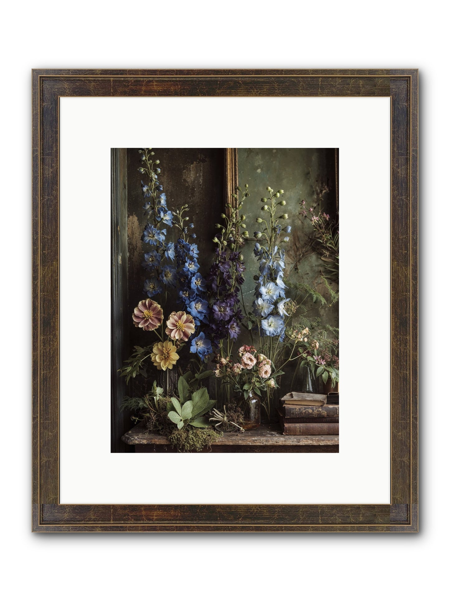 Velvet Lawns And Hidden Doors Framed Print - Slimwoods Black/Gold 9x12