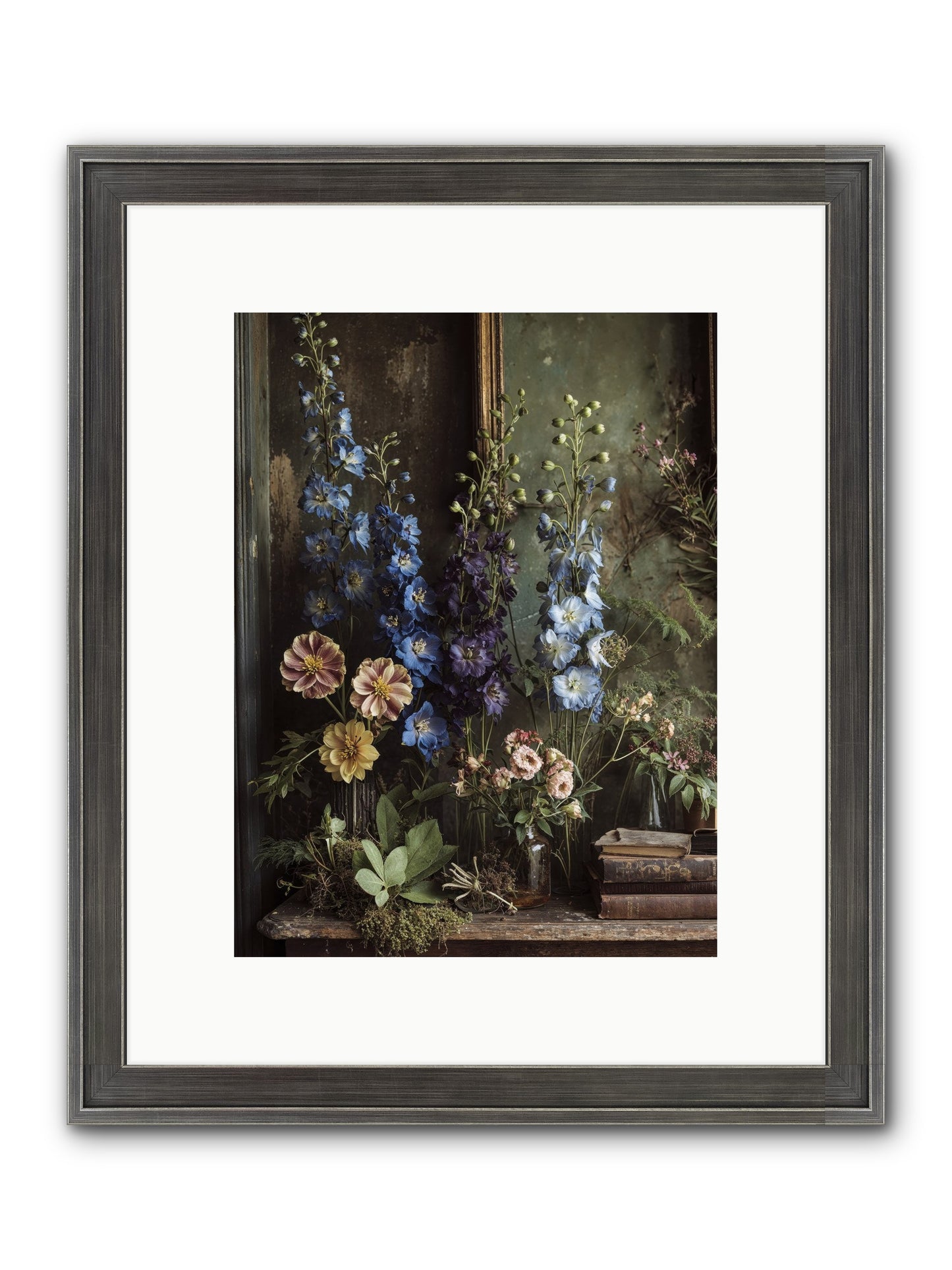Velvet Lawns And Hidden Doors Framed Print - Slimwoods Black/Silver 9x12