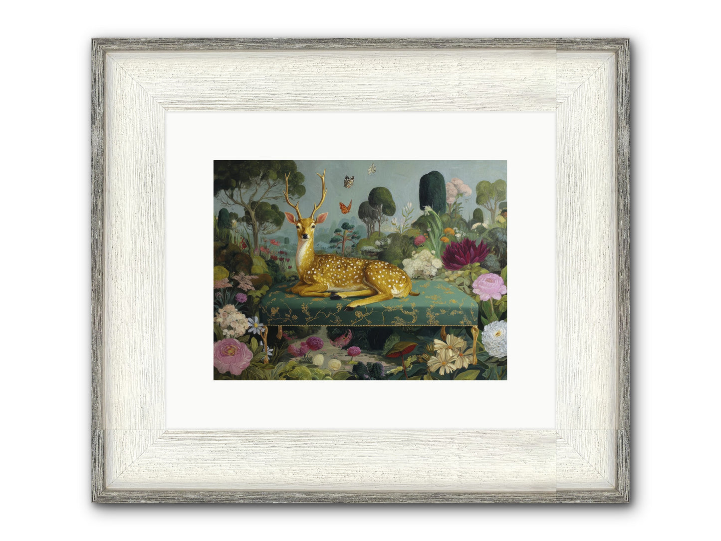 Velvet Nights Unfolding Framed Print - Driftwood White 12x9