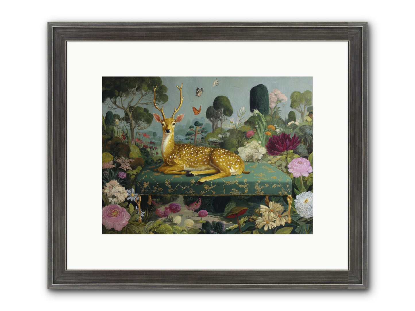 Velvet Nights Unfolding Framed Print - Slimwoods Black/Silver 12x9