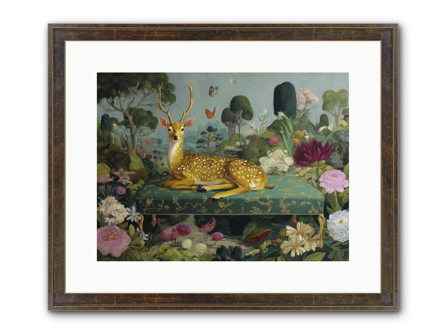 Velvet Nights Unfolding Framed Print - Slimwoods Black/Gold 16x12