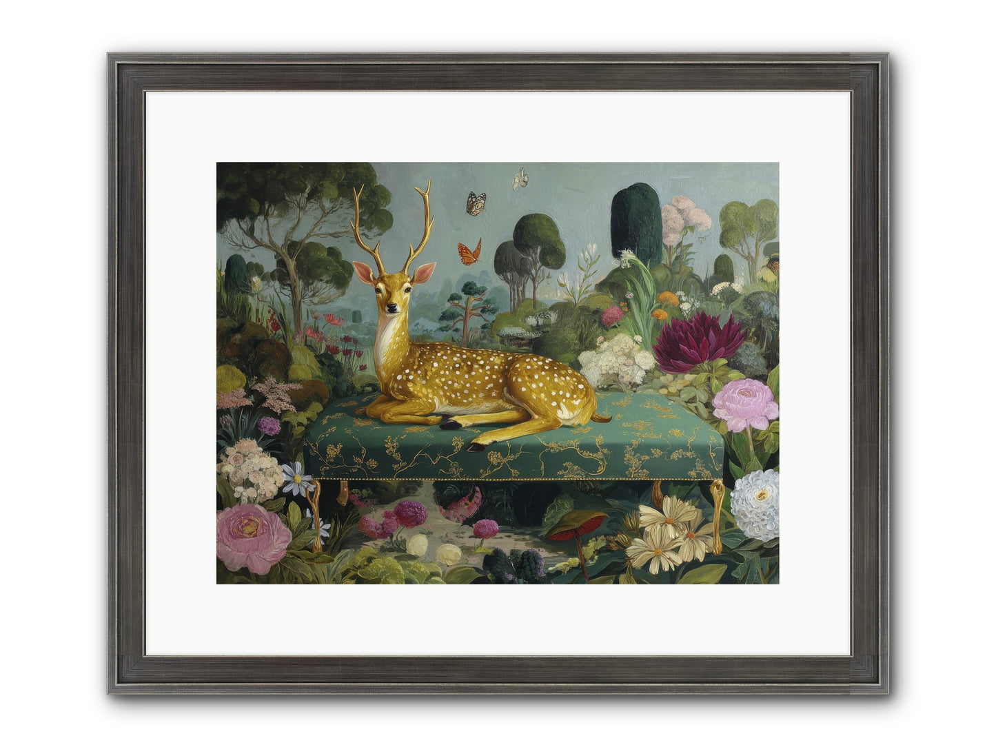 Velvet Nights Unfolding Framed Print - Slimwoods Black/Silver 16x12