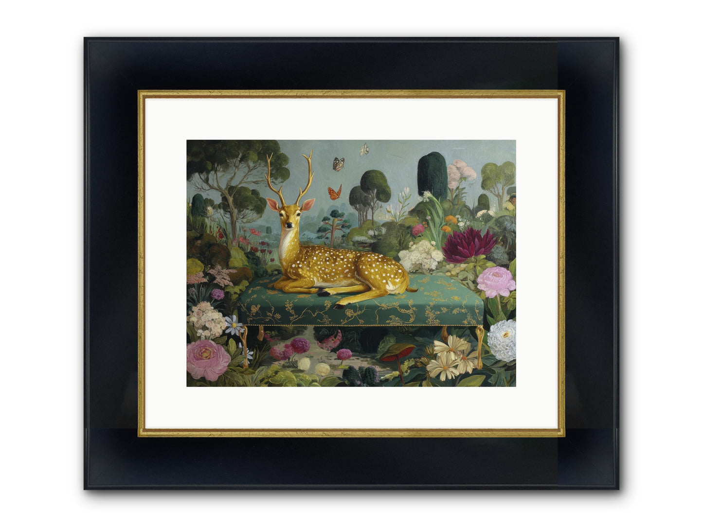 Velvet Nights Unfolding Framed Print - Wide Black w/Gold 16x12