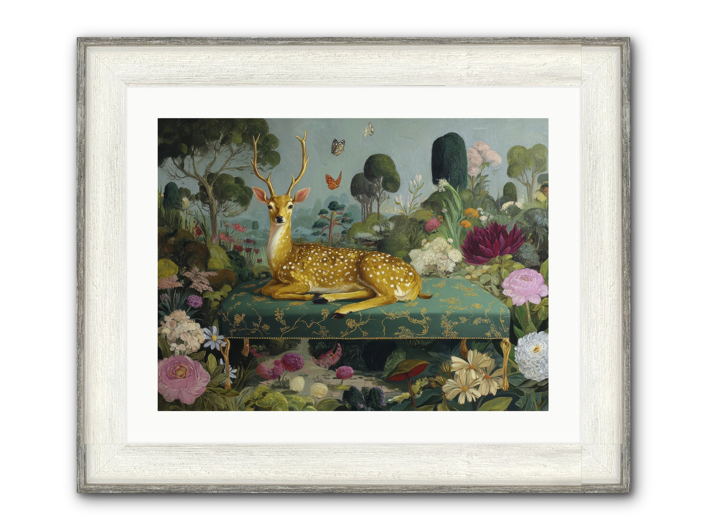 Velvet Nights Unfolding Framed Print - Driftwood White 24x18