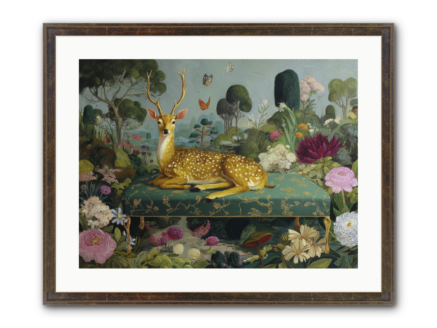 Velvet Nights Unfolding Framed Print - Slimwoods Black/Gold 24x18