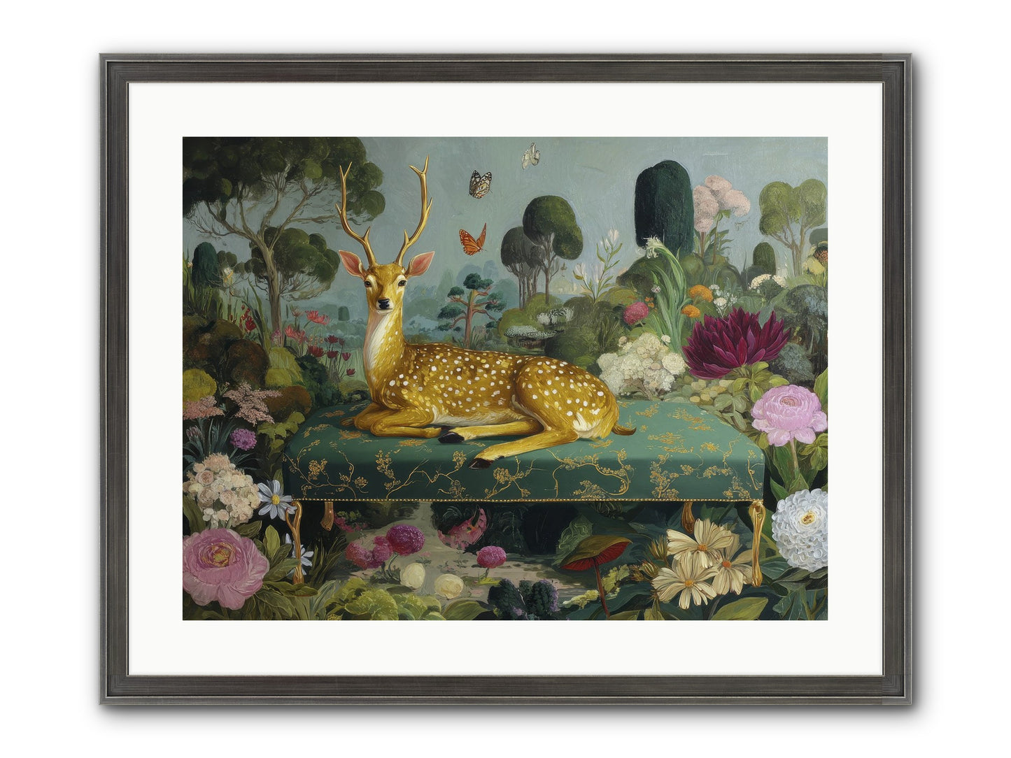 Velvet Nights Unfolding Framed Print - Slimwoods Black/Silver 24x18