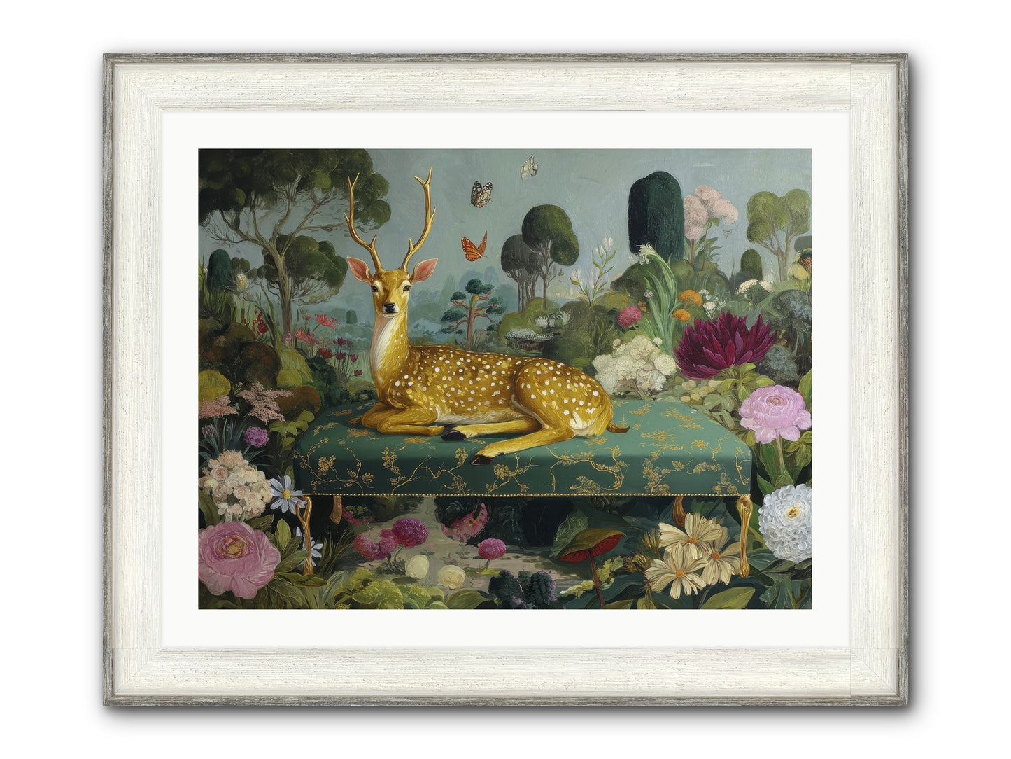 Velvet Nights Unfolding Framed Print - Driftwood White 32x24