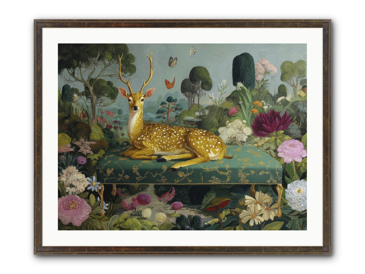Velvet Nights Unfolding Framed Print - Slimwoods Black/Gold 32x24