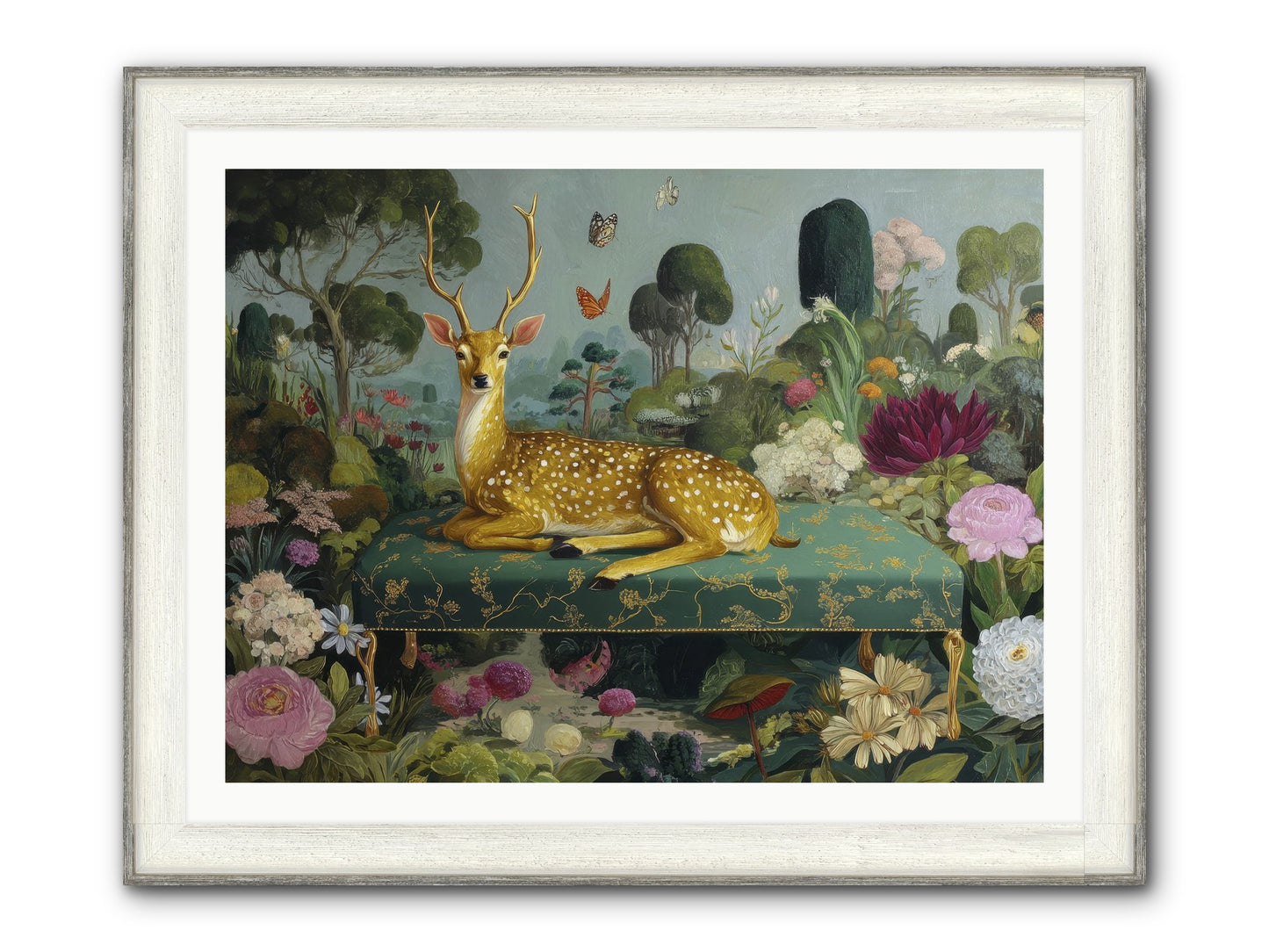Velvet Nights Unfolding Framed Print - Driftwood White 40x30