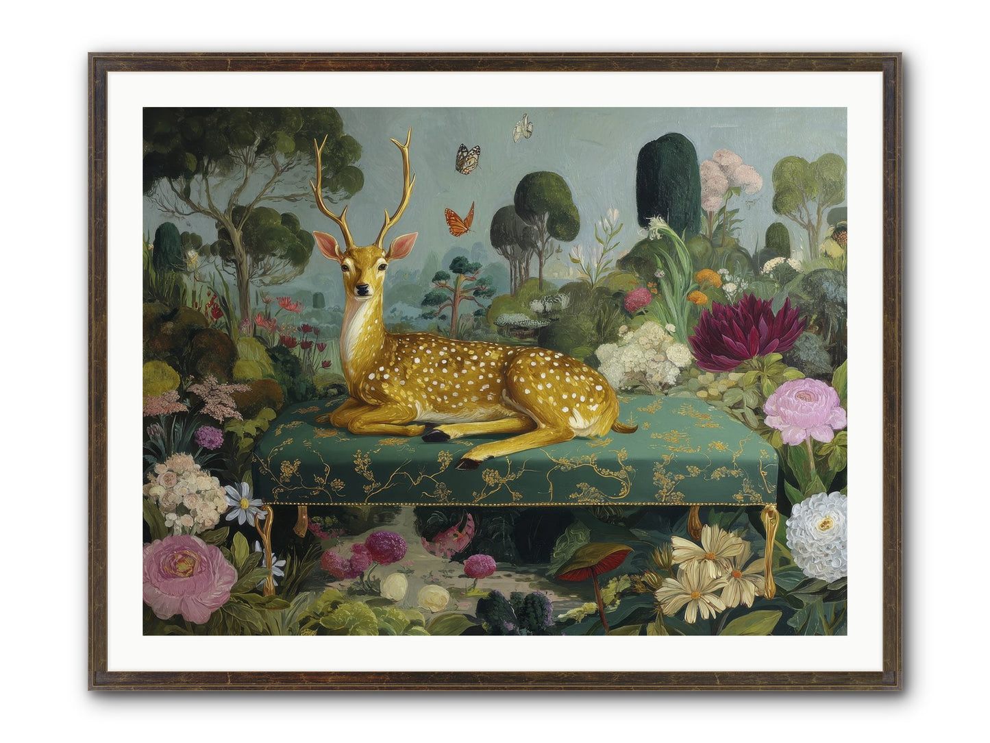 Velvet Nights Unfolding Framed Print - Slimwoods Black/Gold 40x30