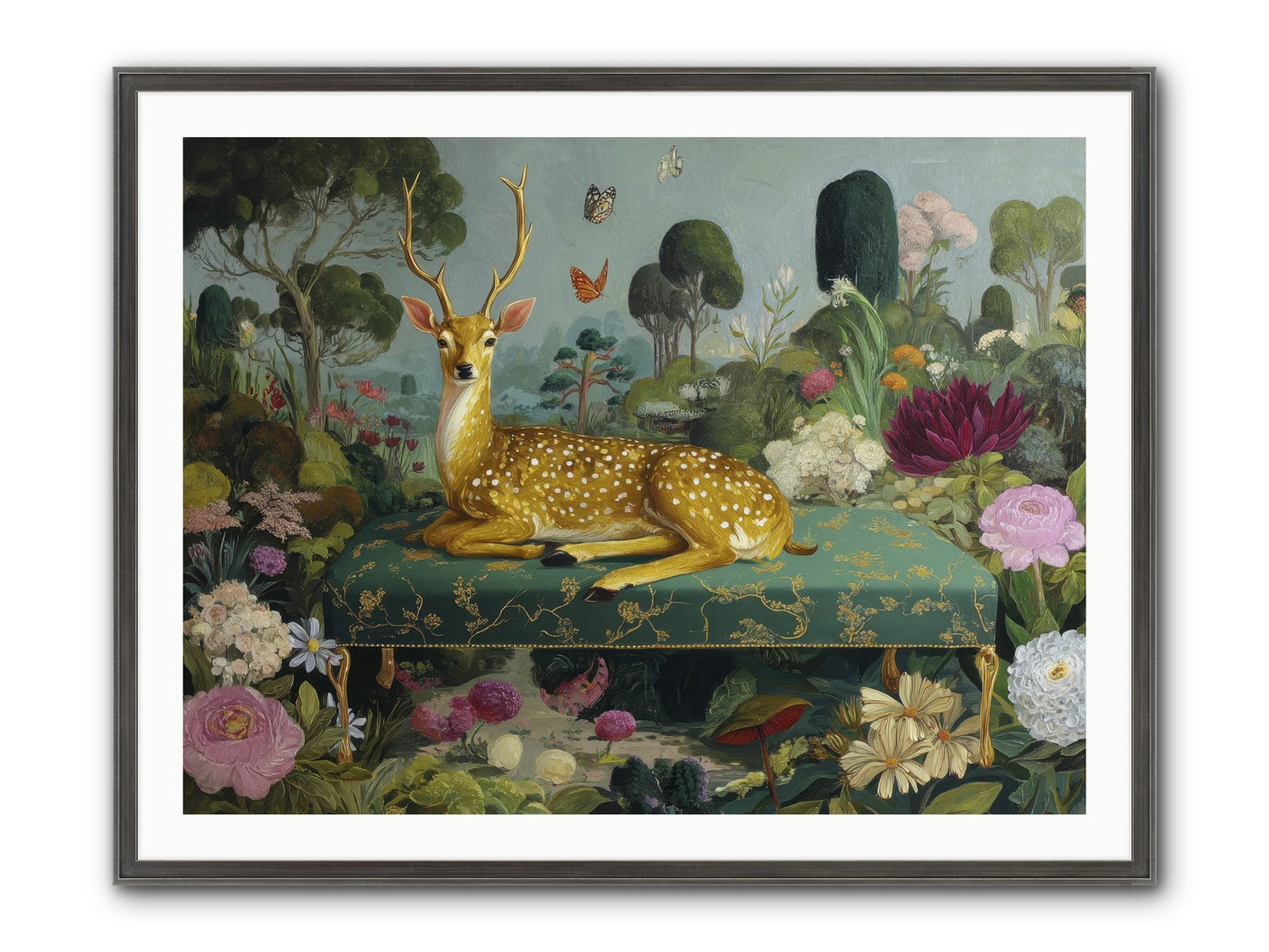 Velvet Nights Unfolding Framed Print - Slimwoods Black/Silver 40x30