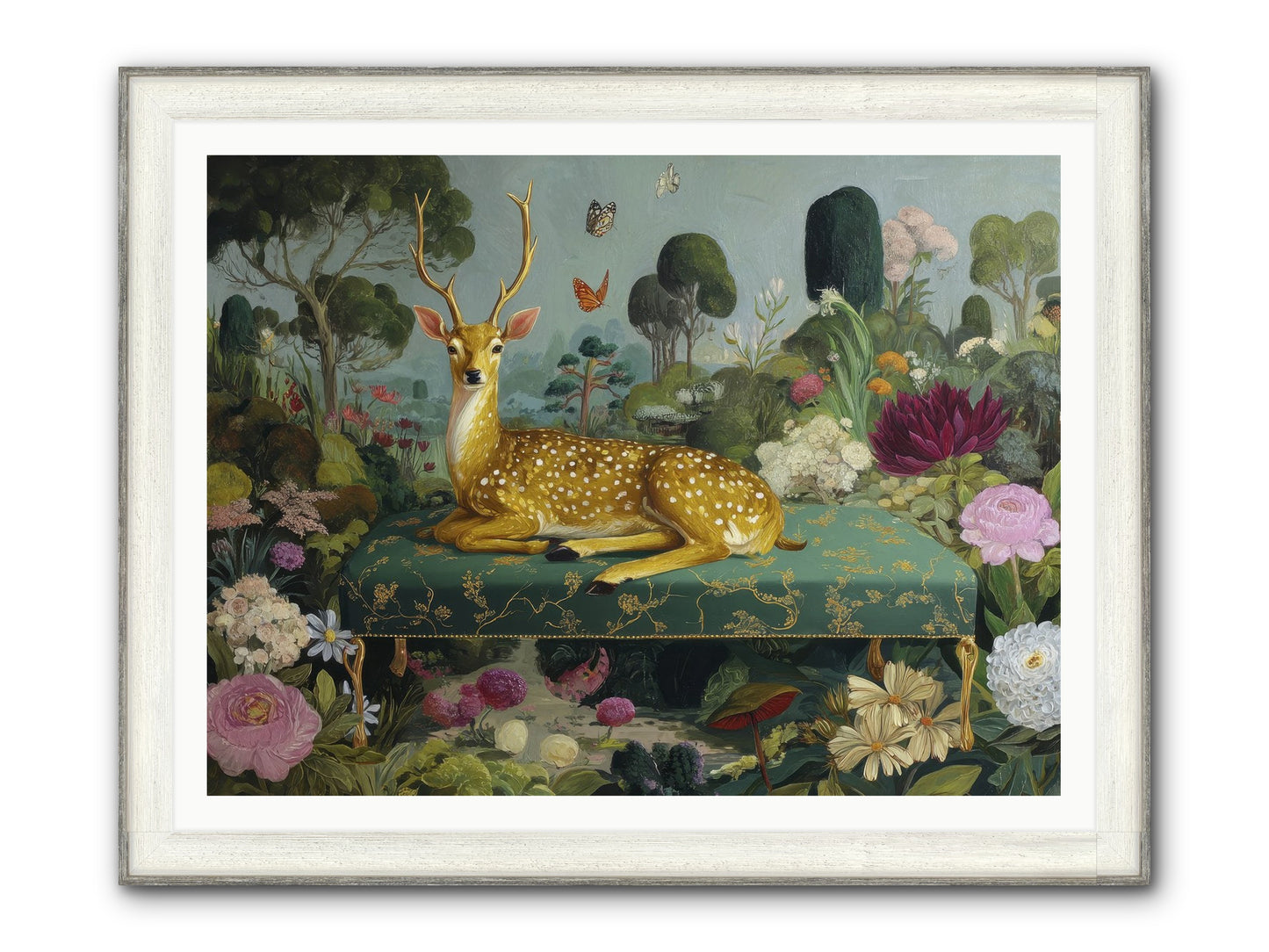 Velvet Nights Unfolding Framed Print - Driftwood White 48x36
