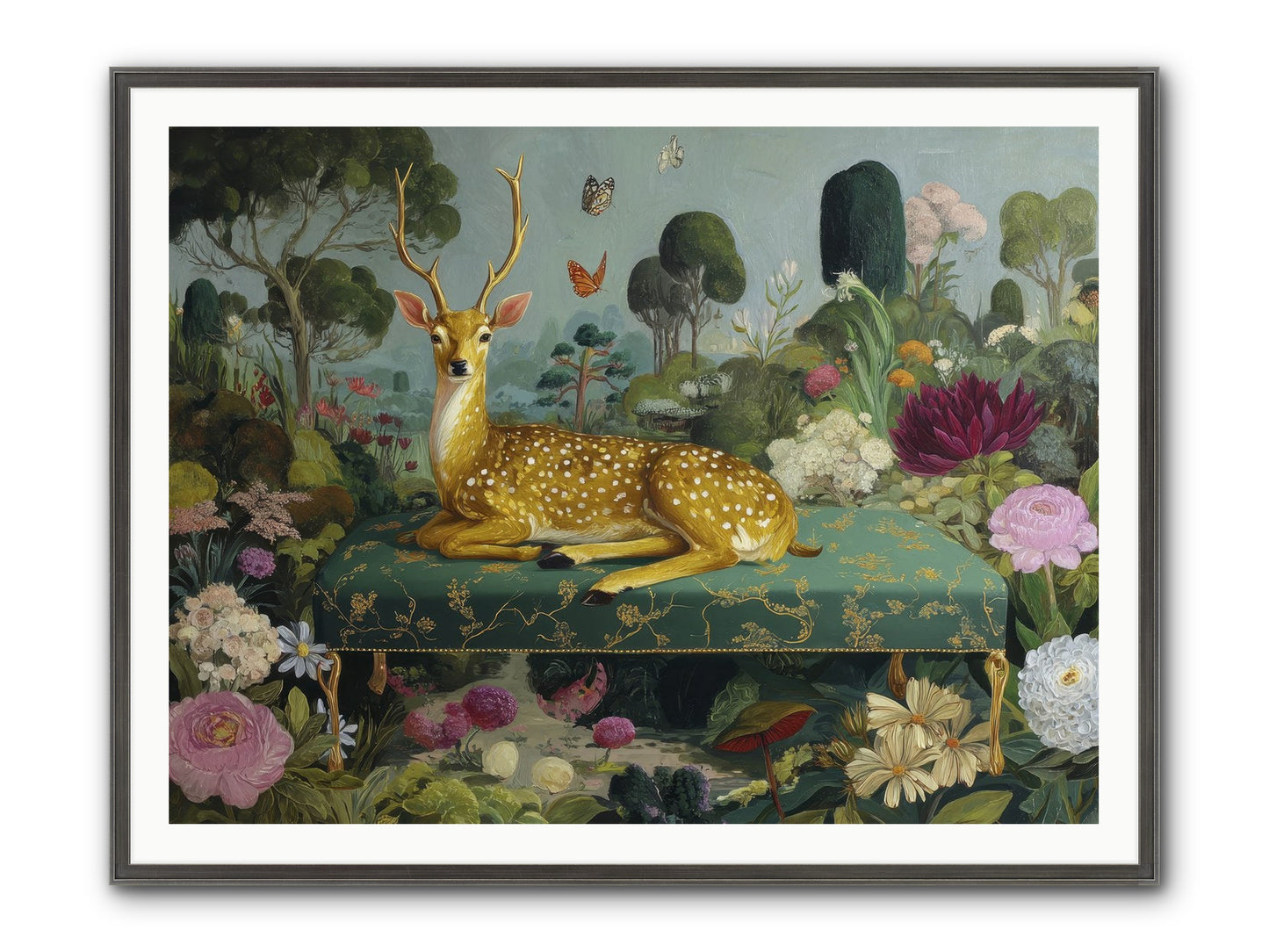 Velvet Nights Unfolding Framed Print - Slimwoods Black/Silver 48x36