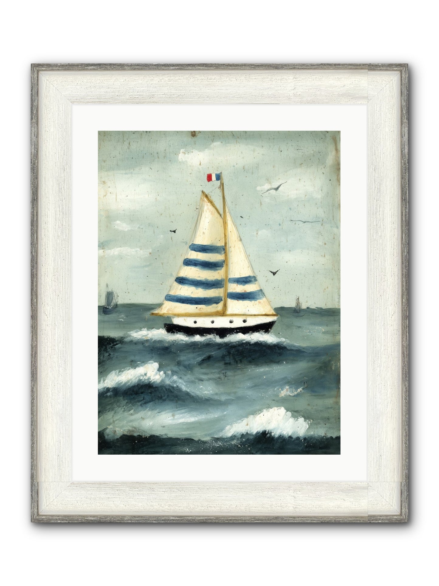 Velvet Rebellion Framed Print - Driftwood White 18x24