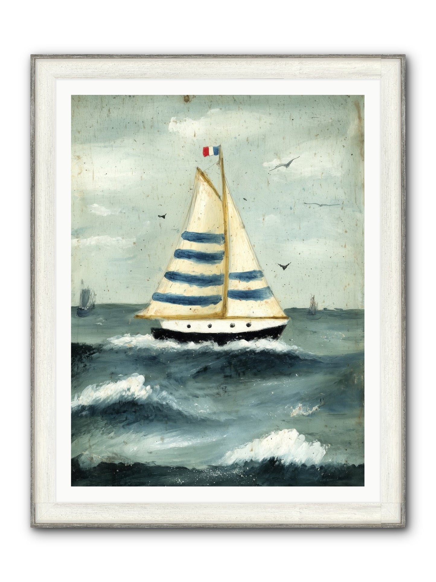 Velvet Rebellion Framed Print - Driftwood White 36x48