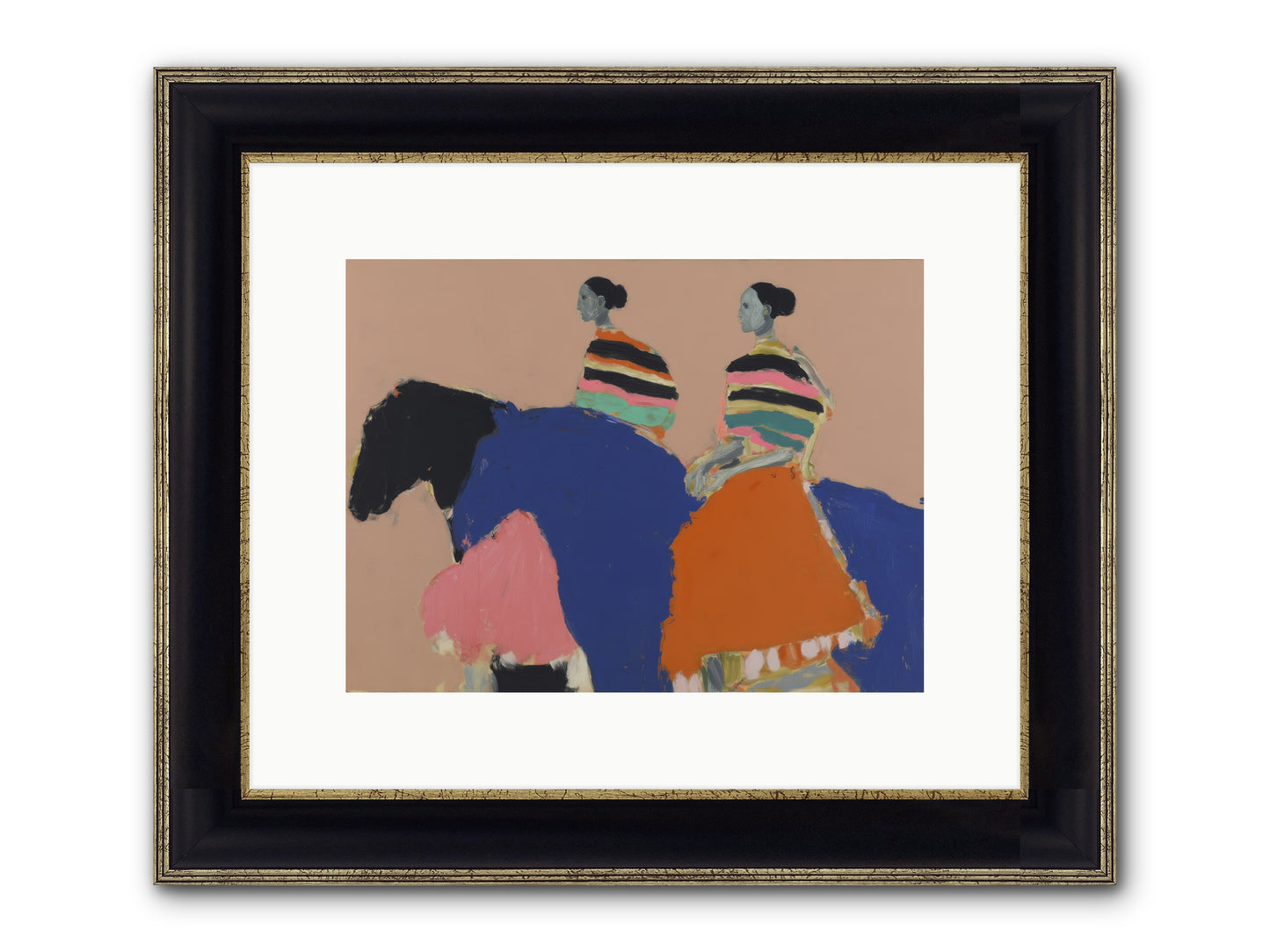 Velvet Rivulet Framed Print - Black & Gold 12x9