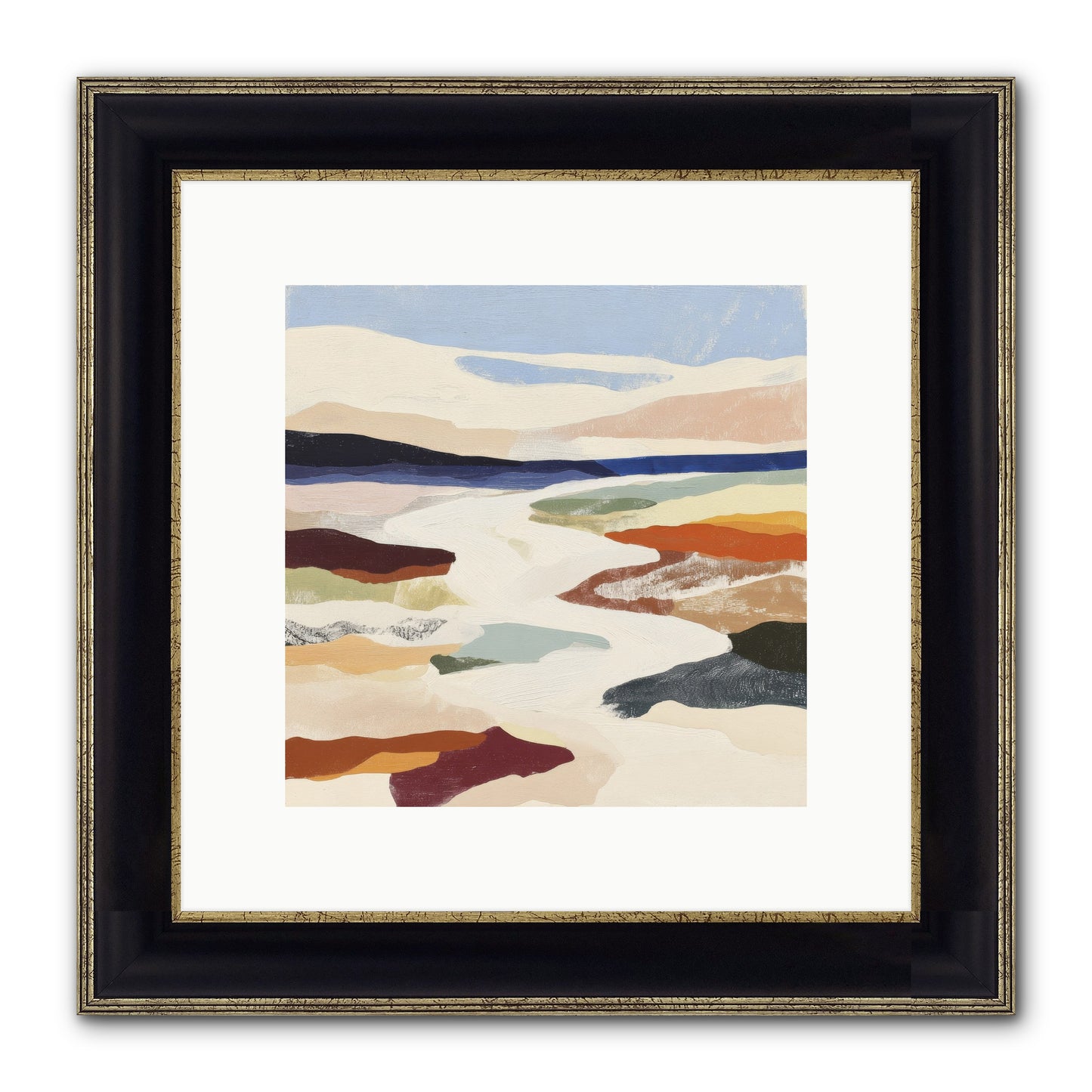 Velvet Rook Framed Print - Black & Gold 10x10