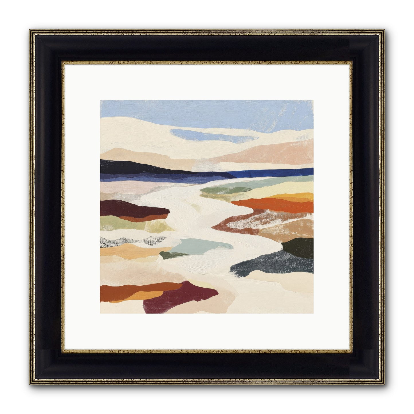 Velvet Rook Framed Print - Black & Gold 12x12