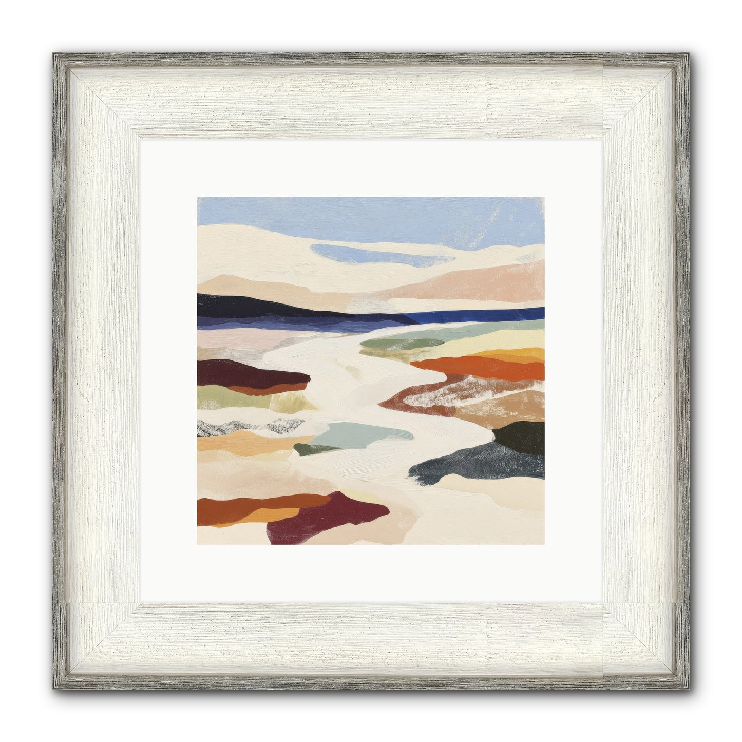 Velvet Rook Framed Print - Driftwood White 12x12