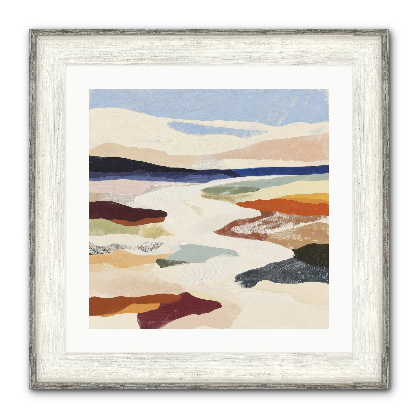 Velvet Rook Framed Print - Driftwood White 20x20