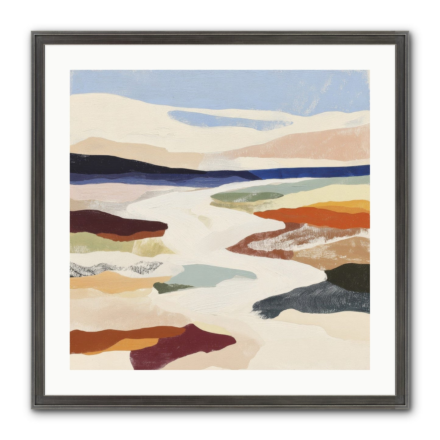 Velvet Rook Framed Print - Slimwoods Black/Silver 24x24