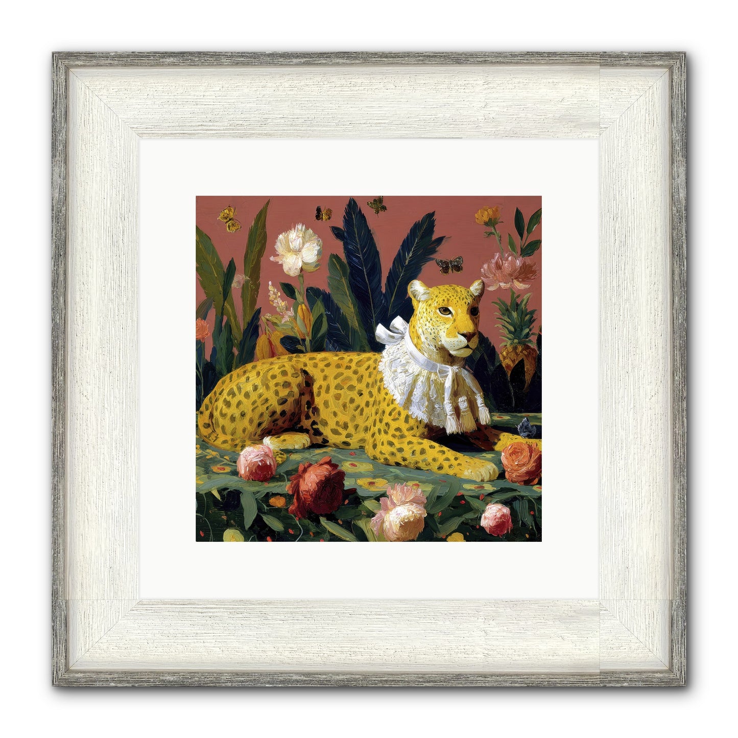 Velvet Shadows Framed Print - Driftwood White 12x12