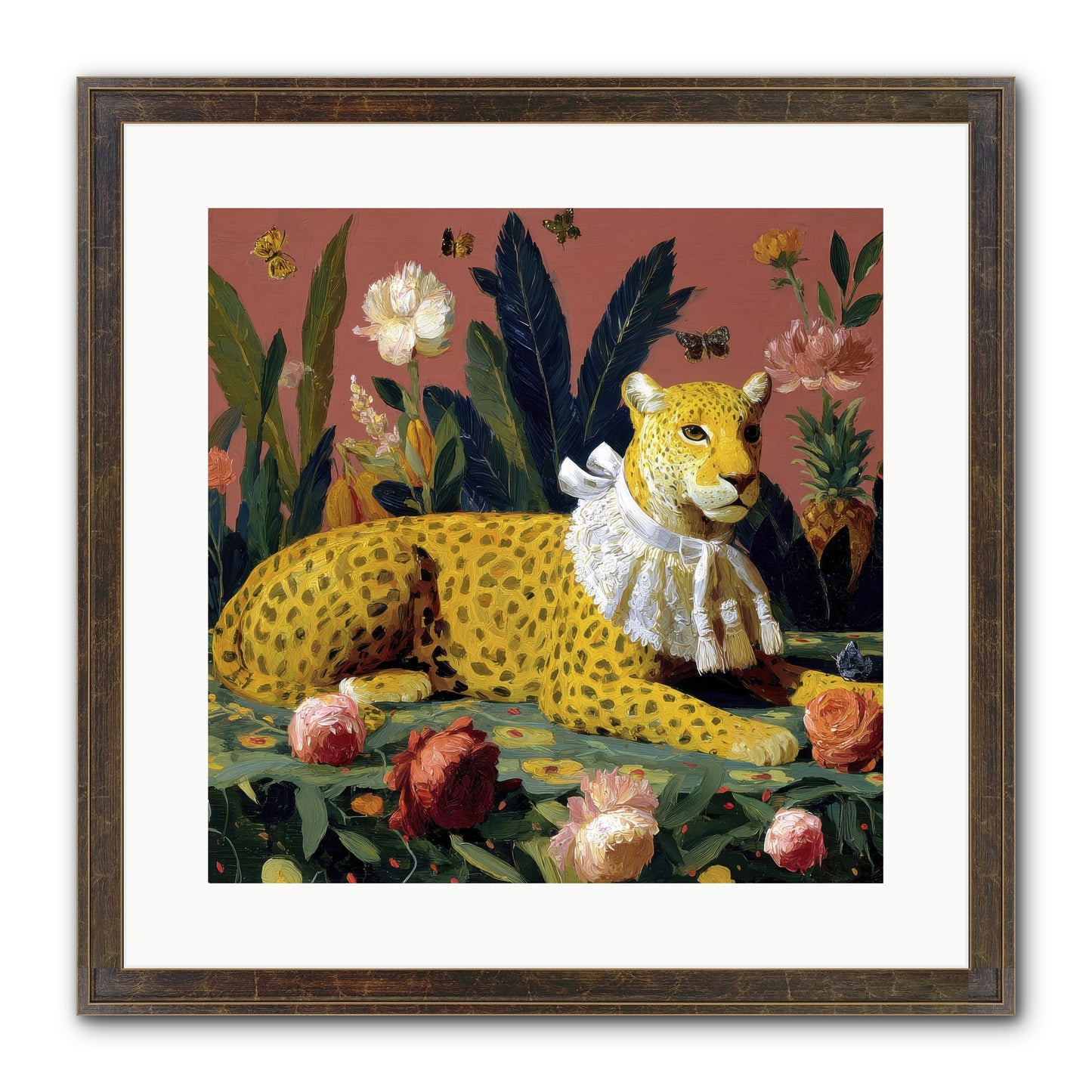 Velvet Shadows Framed Print - Slimwoods Black/Gold 16x16