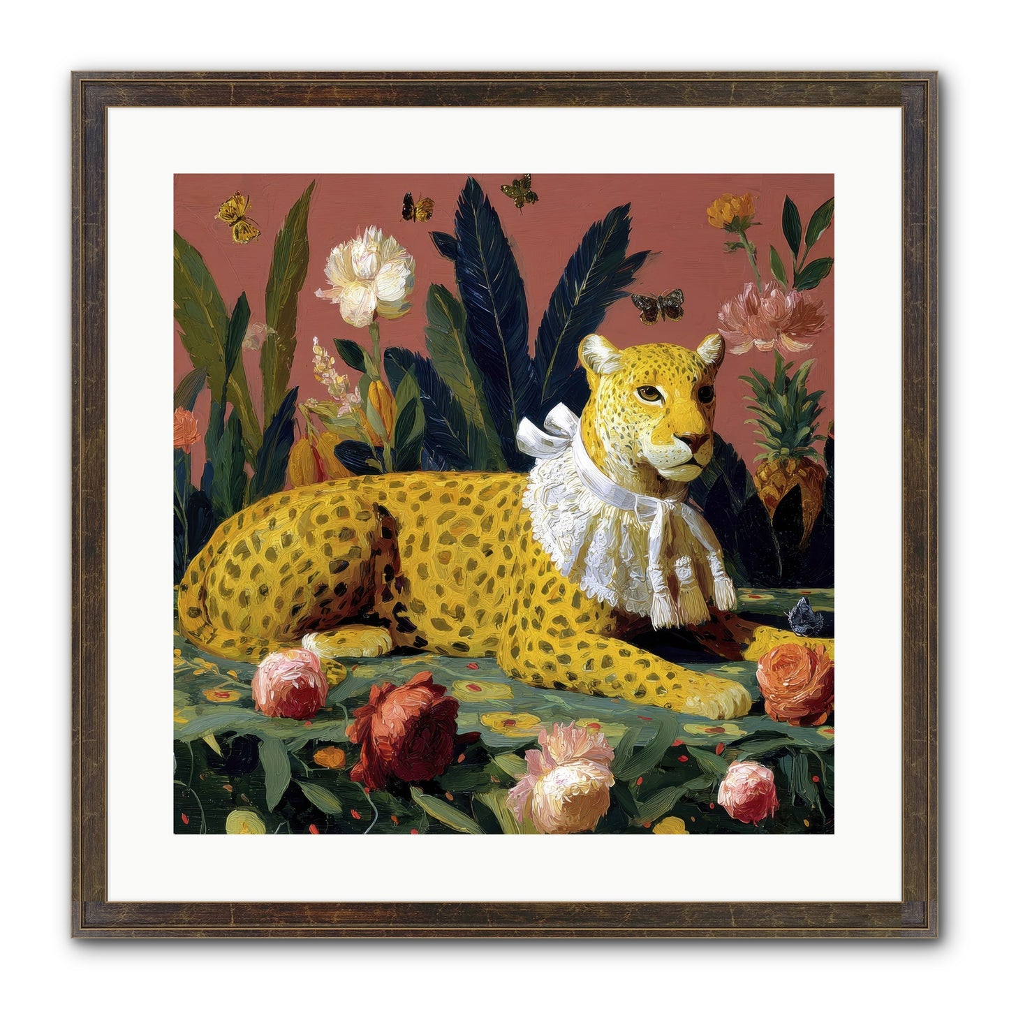 Velvet Shadows Framed Print - Slimwoods Black/Gold 20x20