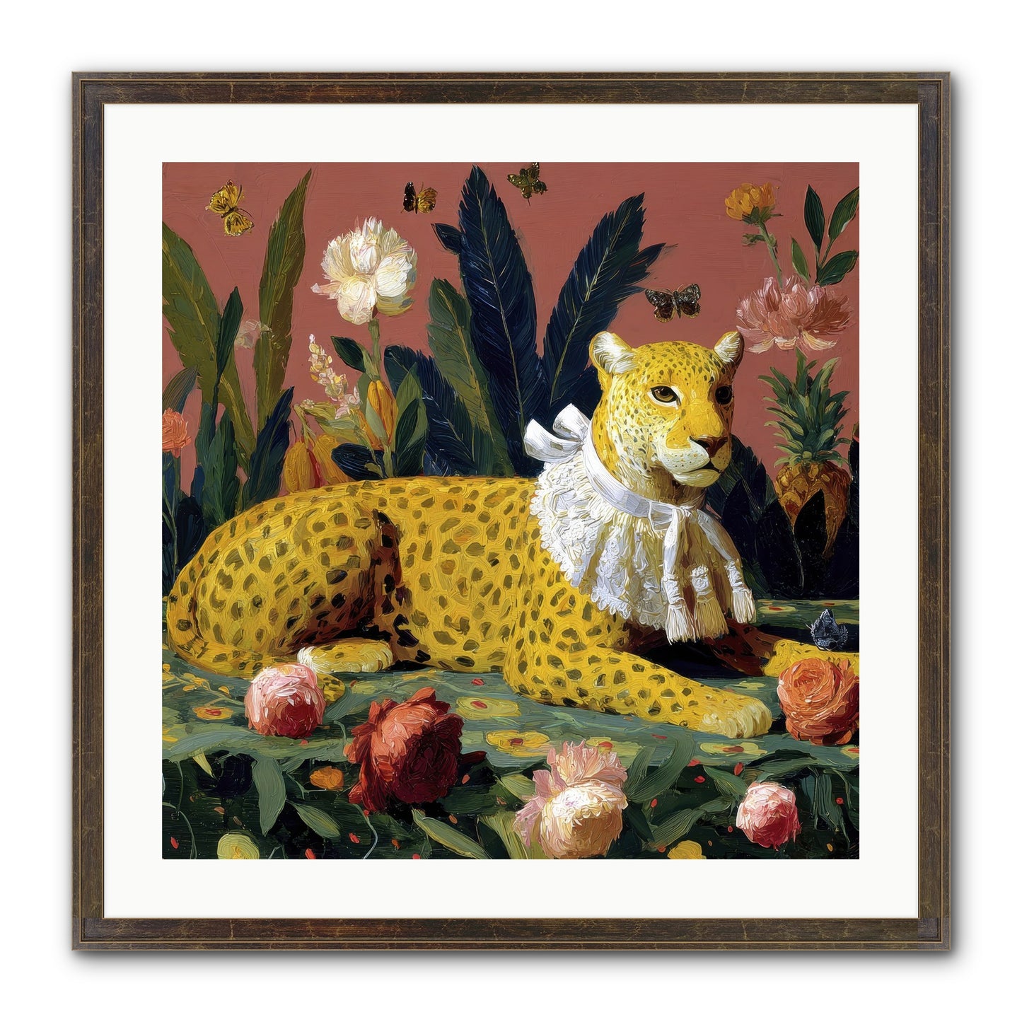 Velvet Shadows Framed Print - Slimwoods Black/Gold 24x24