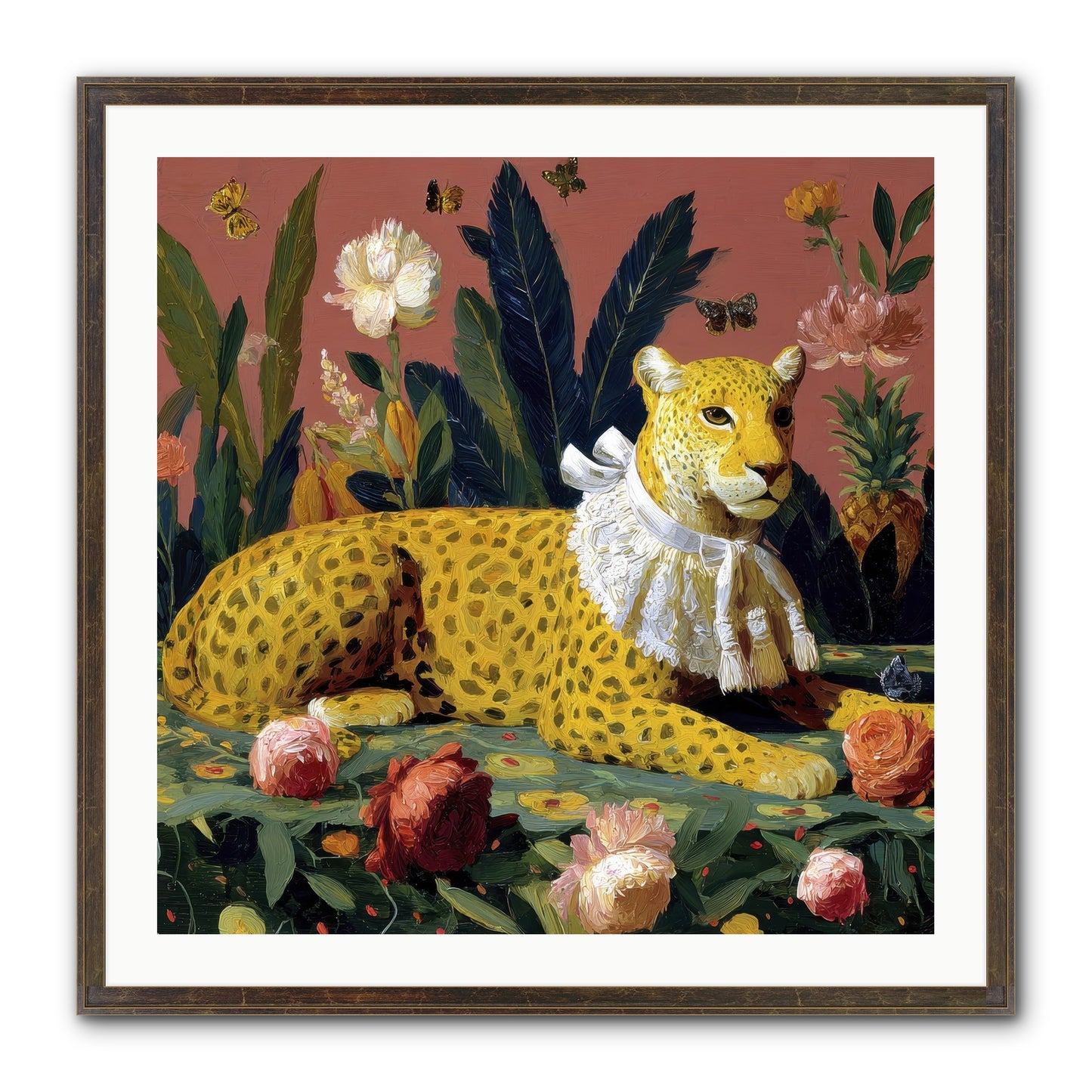 Velvet Shadows Framed Print - Slimwoods Black/Gold 30x30