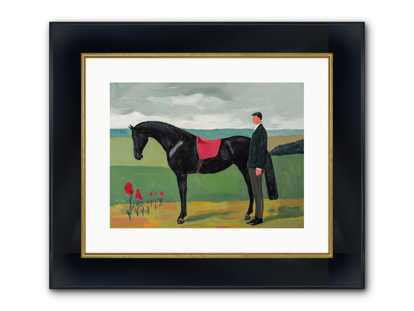 Velvet Storm Framed Print - Wide Black w/Gold 16x12