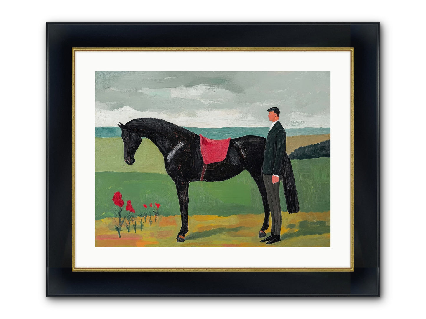 Velvet Storm Framed Print - Wide Black w/Gold 24x18