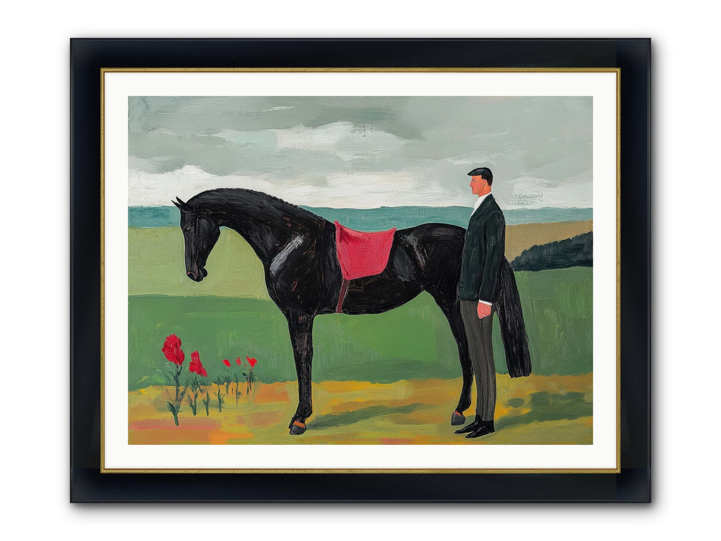 Velvet Storm Framed Print - Wide Black w/Gold 40x30