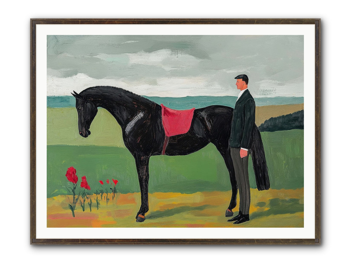 Velvet Storm Framed Print - Slimwoods Black/Gold 48x36