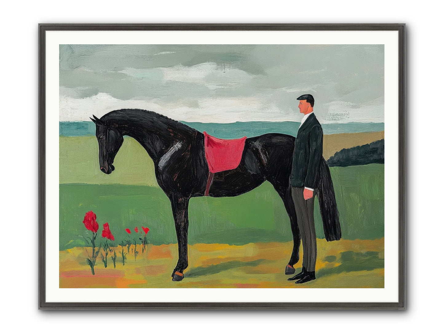 Velvet Storm Framed Print - Slimwoods Black/Silver 48x36