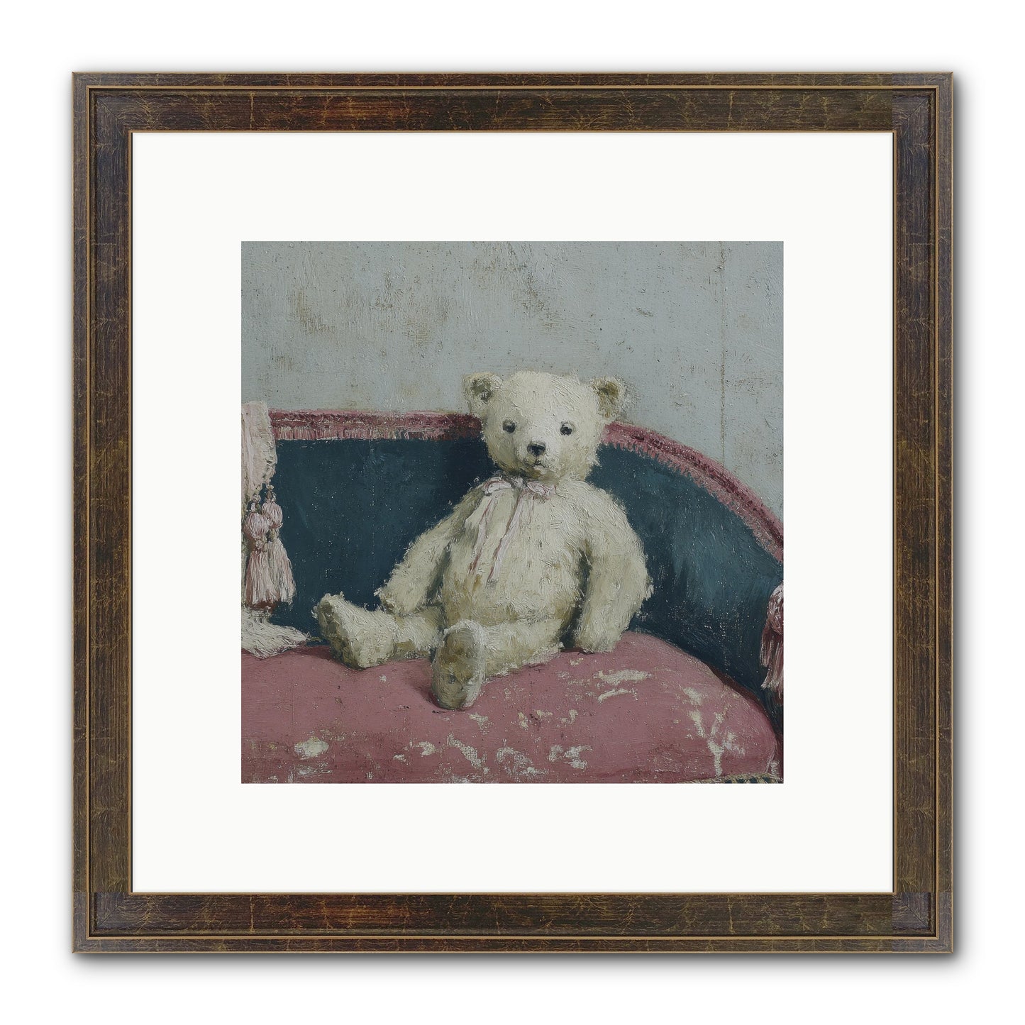Velvet Telegram Framed Print - Slimwoods Black/Gold 10x10
